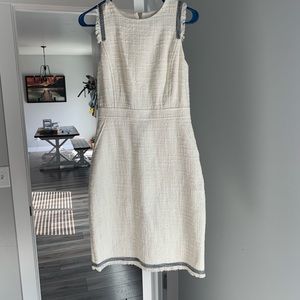 Brand new J Crew Tweed marine salt white dress